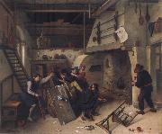 Jan Steen Card players quarrelling oil on canvas